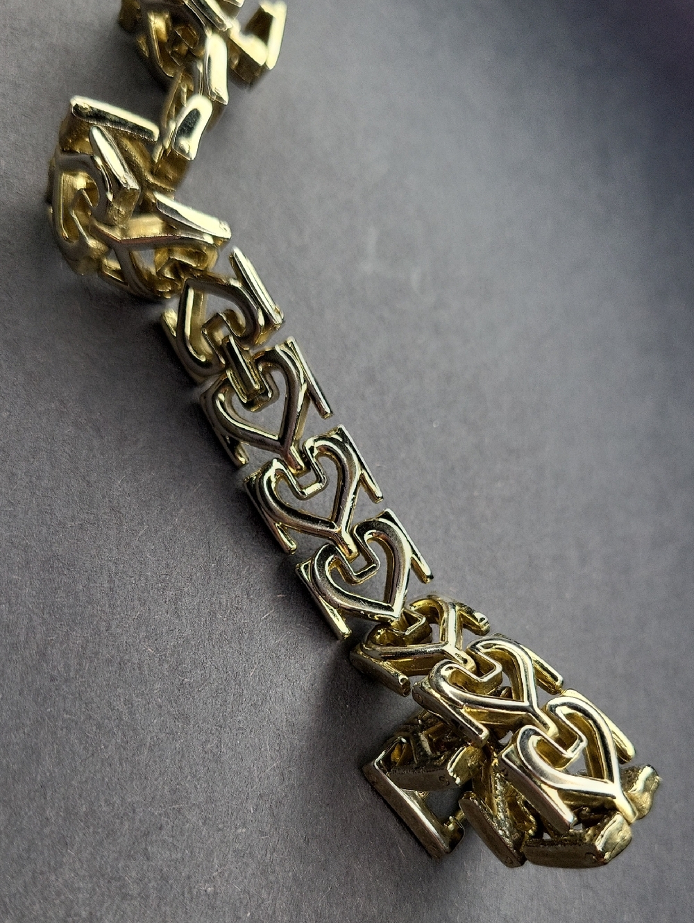Gold Heart Link Bracelet